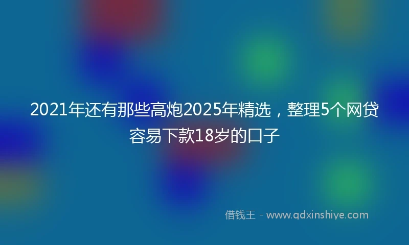 2021年还有那些高炮2025年精选，整理5个网贷容易下款18岁的口子