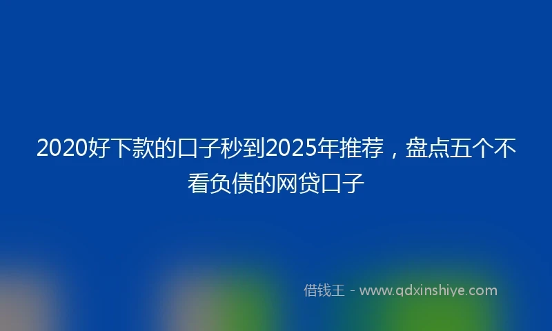 2020好下款的口子秒到2025年推荐，盘点五个不看负债的网贷口子