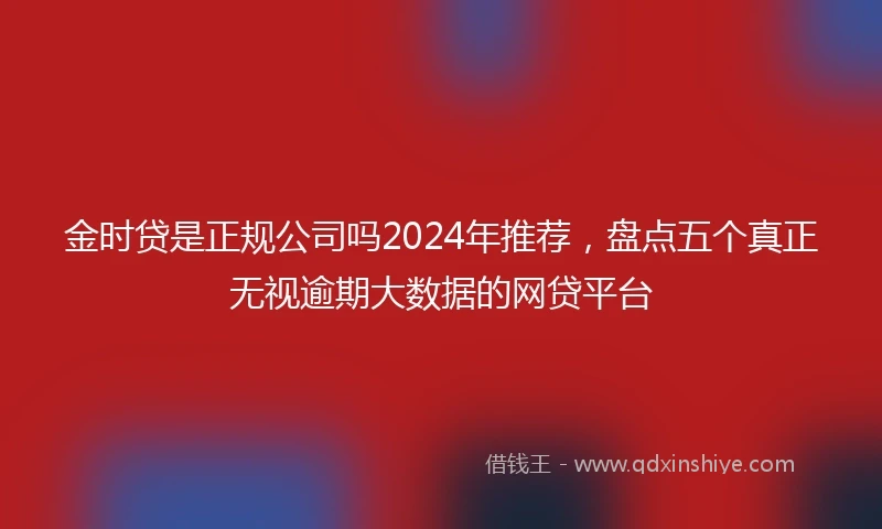 金时贷是正规公司吗2024年推荐，盘点五个真正无视逾期大数据的网贷平台