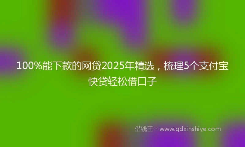 100%能下款的网贷2025年精选，梳理5个支付宝快贷轻松借口子