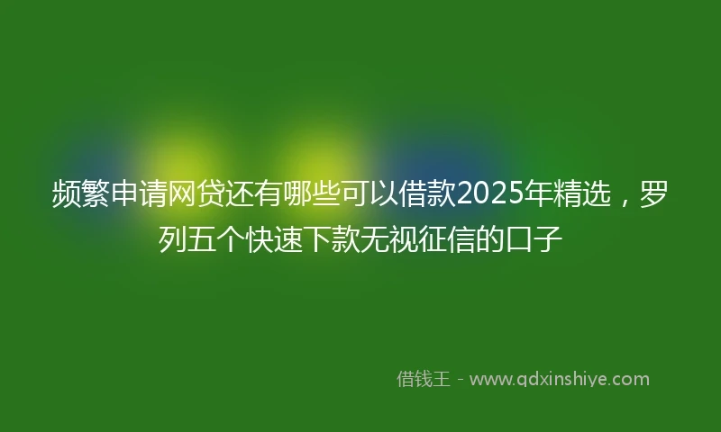 频繁申请网贷还有哪些可以借款2025年精选，罗列五个快速下款无视征信的口子