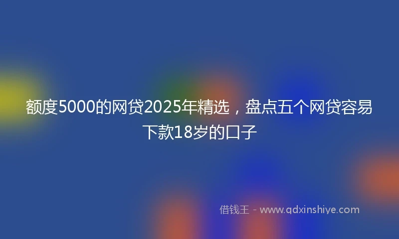 额度5000的网贷2025年精选，盘点五个网贷容易下款18岁的口子