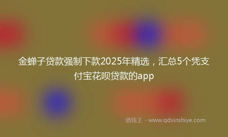 金蝉子贷款强制下款2025年精选，汇总5个凭支付宝花呗贷款的app