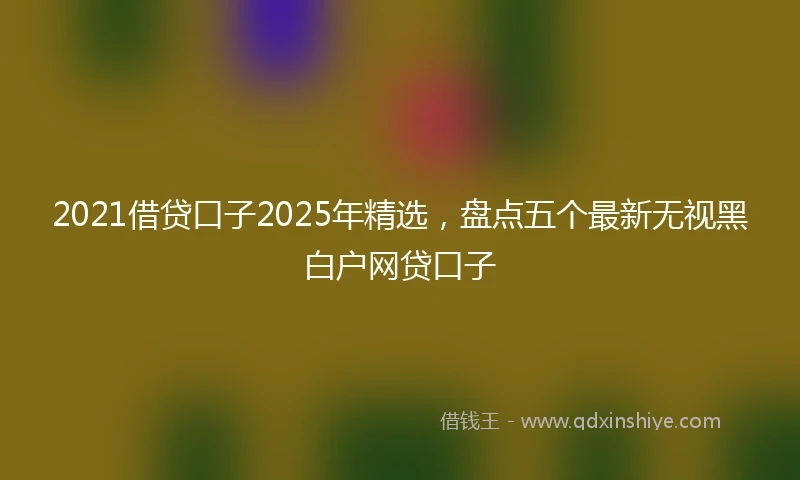 2021借贷口子2025年精选，盘点五个最新无视黑白户网贷口子