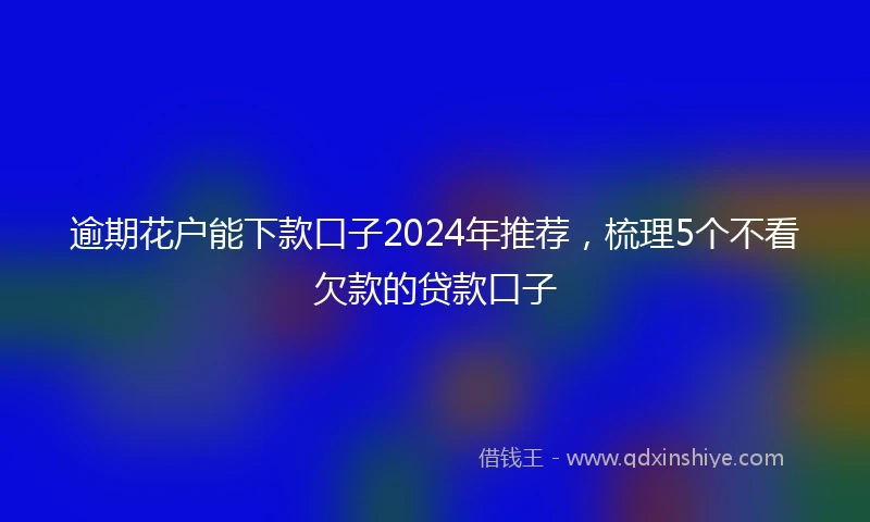 逾期花户能下款口子2024年推荐，梳理5个不看欠款的贷款口子
