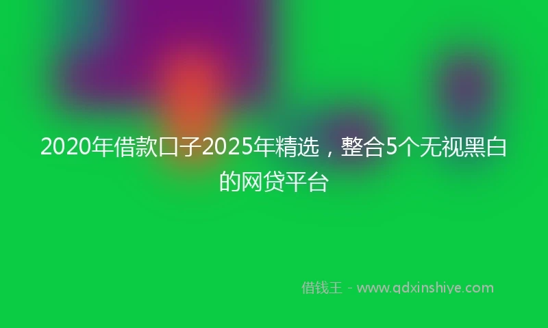2020年借款口子2025年精选，整合5个无视黑白的网贷平台