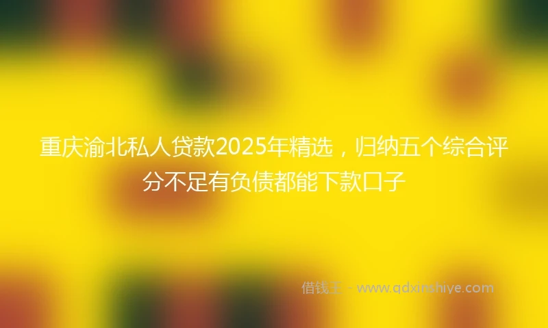 重庆渝北私人贷款2025年精选，归纳五个综合评分不足有负债都能下款口子