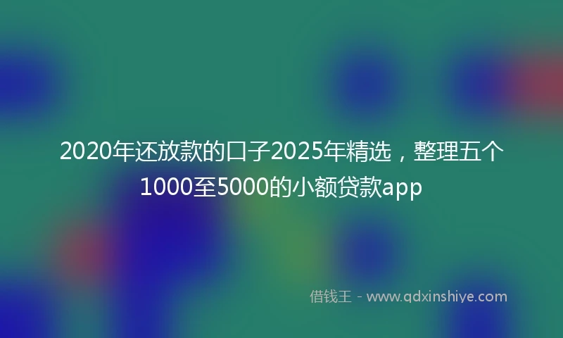 2020年还放款的口子2025年精选，整理五个1000至5000的小额贷款app
