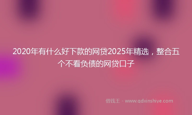 2020年有什么好下款的网贷2025年精选，整合五个不看负债的网贷口子