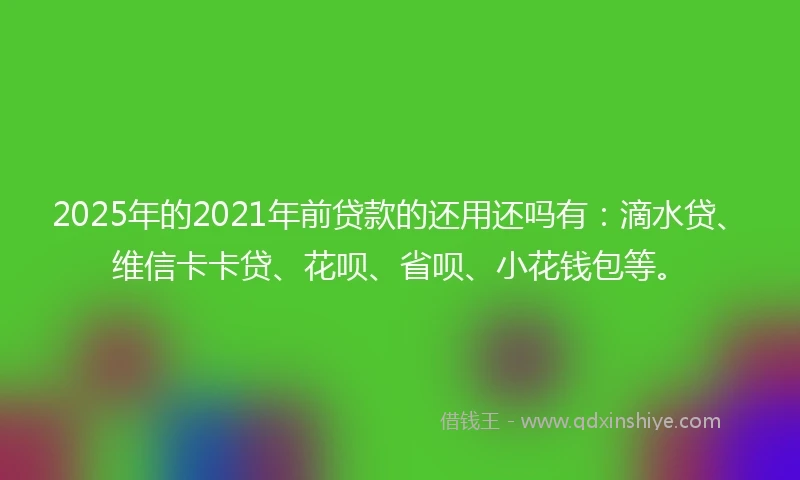 2025年的2021年前贷款的还用还吗有：滴水贷、维信卡卡贷、花呗、省呗、小花钱包等。