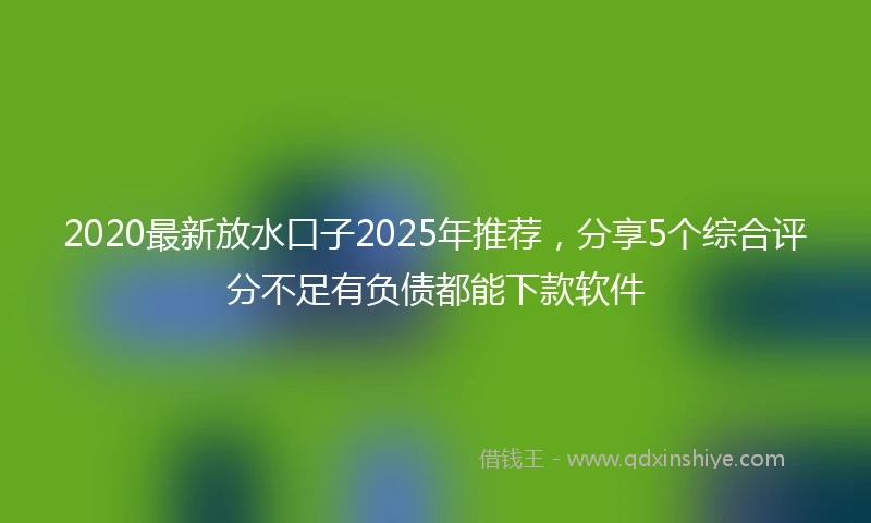 2020最新放水口子2025年推荐，分享5个综合评分不足有负债都能下款软件
