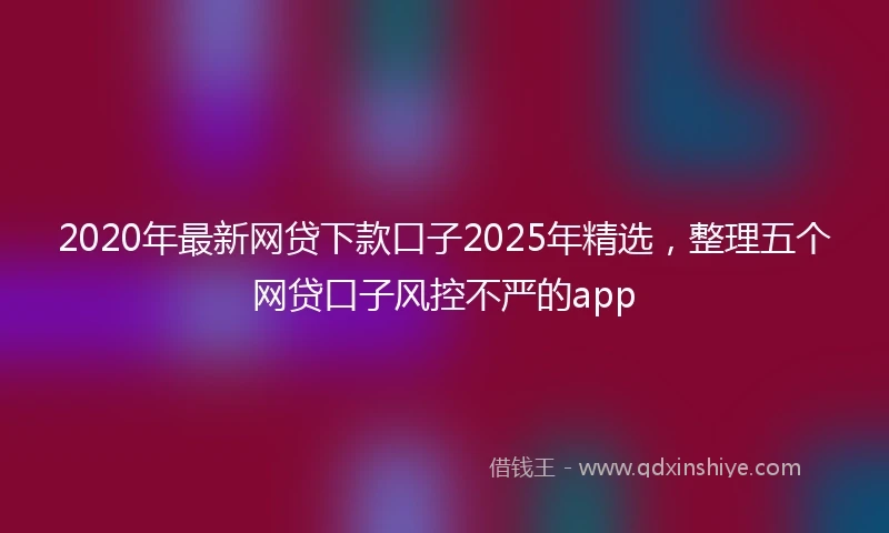 2020年最新网贷下款口子2025年精选，整理五个网贷口子风控不严的app
