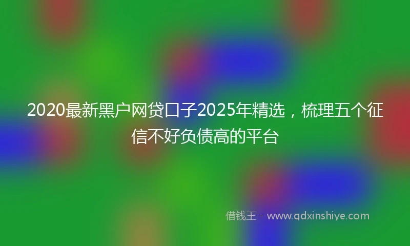 2020最新黑户网贷口子2025年精选，梳理五个征信不好负债高的平台
