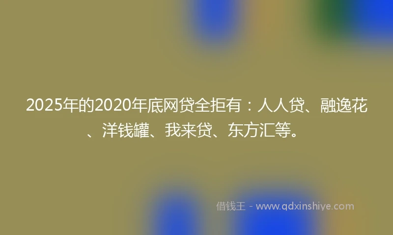 2025年的2020年底网贷全拒有：人人贷、融逸花、洋钱罐、我来贷、东方汇等。