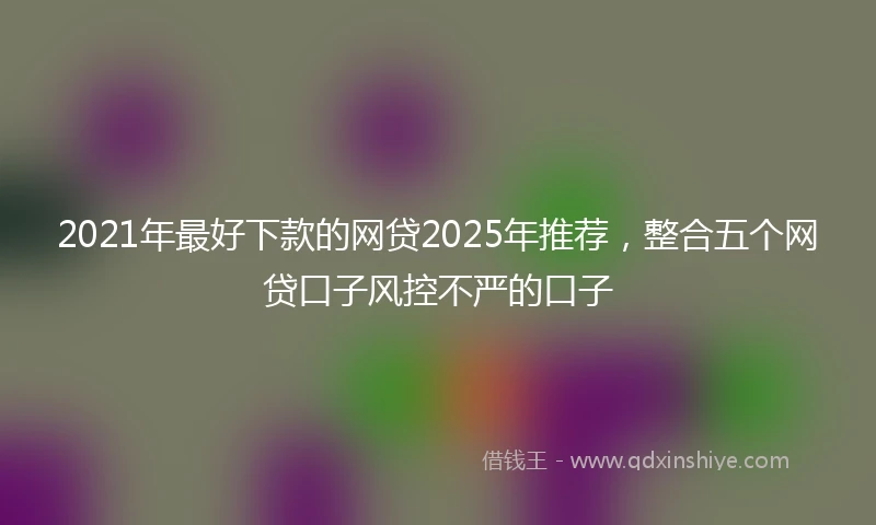 2021年最好下款的网贷2025年推荐，整合五个网贷口子风控不严的口子