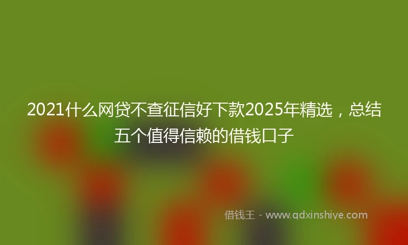 2021什么网贷不查征信好下款2025年精选，总结五个值得信赖的借钱口子