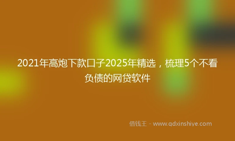 2021年高炮下款口子2025年精选，梳理5个不看负债的网贷软件