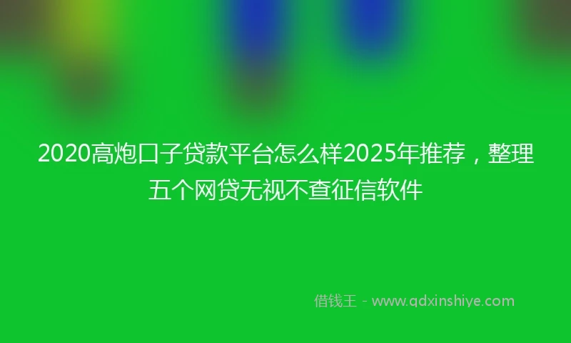 2020高炮口子贷款平台怎么样2025年推荐，整理五个网贷无视不查征信软件
