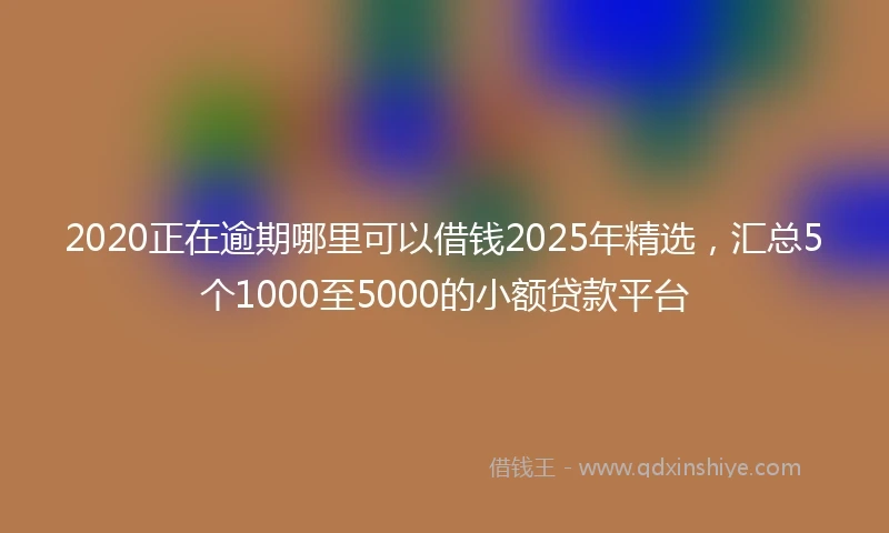 2020正在逾期哪里可以借钱2025年精选，汇总5个1000至5000的小额贷款平台