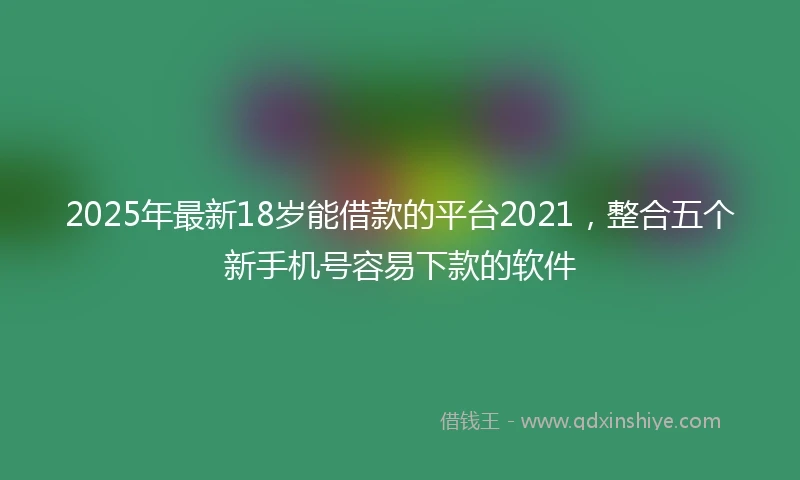 2025年最新18岁能借款的平台2021，整合五个新手机号容易下款的软件