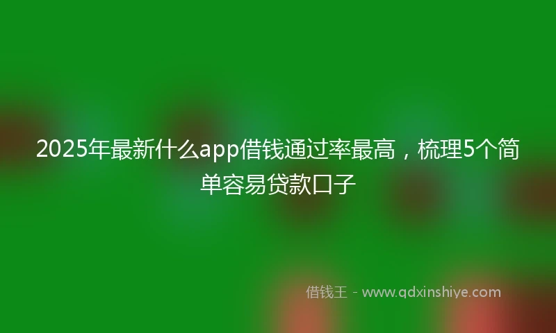 2025年最新什么app借钱通过率最高，梳理5个简单容易贷款口子