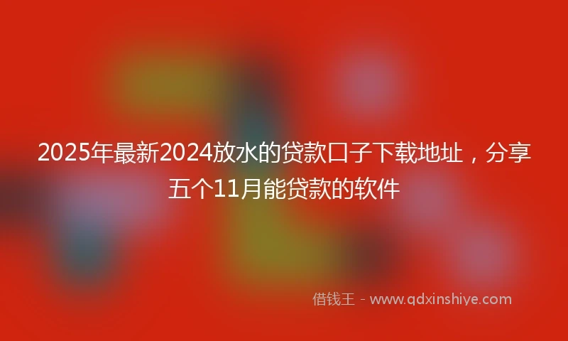 2025年最新2024放水的贷款口子下载地址，分享五个11月能贷款的软件