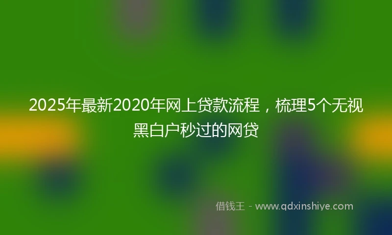 2025年最新2020年网上贷款流程，梳理5个无视黑白户秒过的网贷
