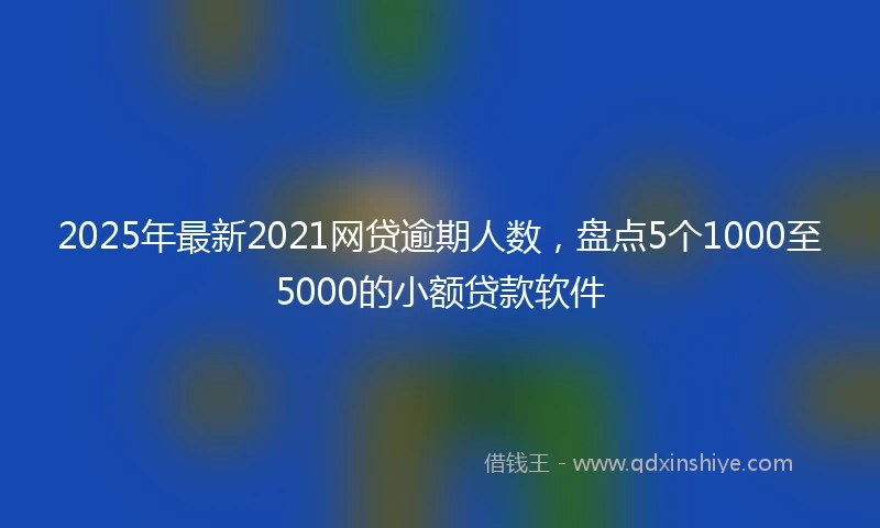 2025年最新2021网贷逾期人数，盘点5个1000至5000的小额贷款软件