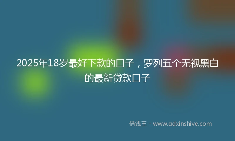 2025年18岁最好下款的口子，罗列五个无视黑白的最新贷款口子