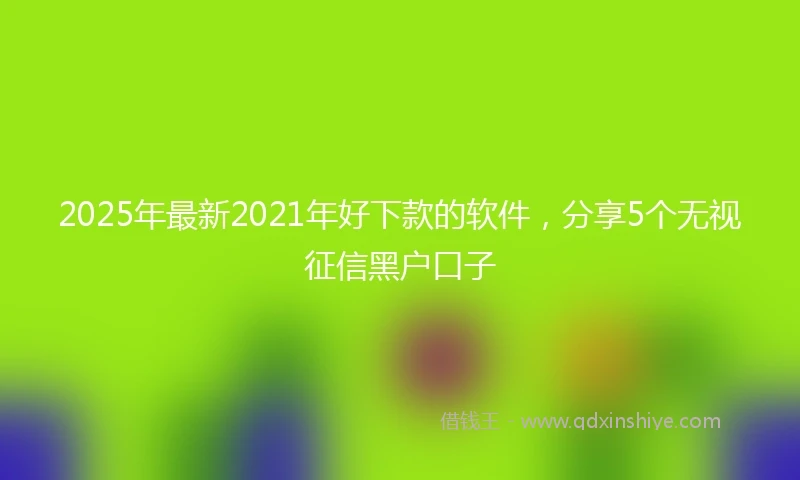 2025年最新2021年好下款的软件，分享5个无视征信黑户口子