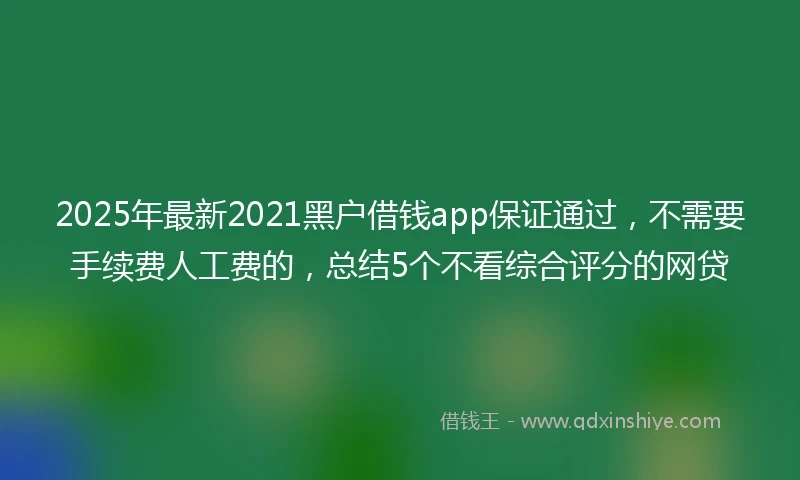 2025年最新2021黑户借钱app保证通过，不需要手续费人工费的，总结5个不看综合评分的网贷