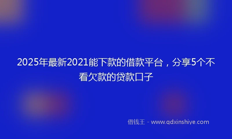2025年最新2021能下款的借款平台，分享5个不看欠款的贷款口子