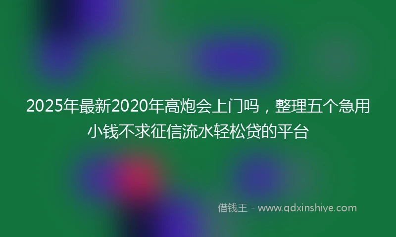 2025年最新2020年高炮会上门吗，整理五个急用小钱不求征信流水轻松贷的平台