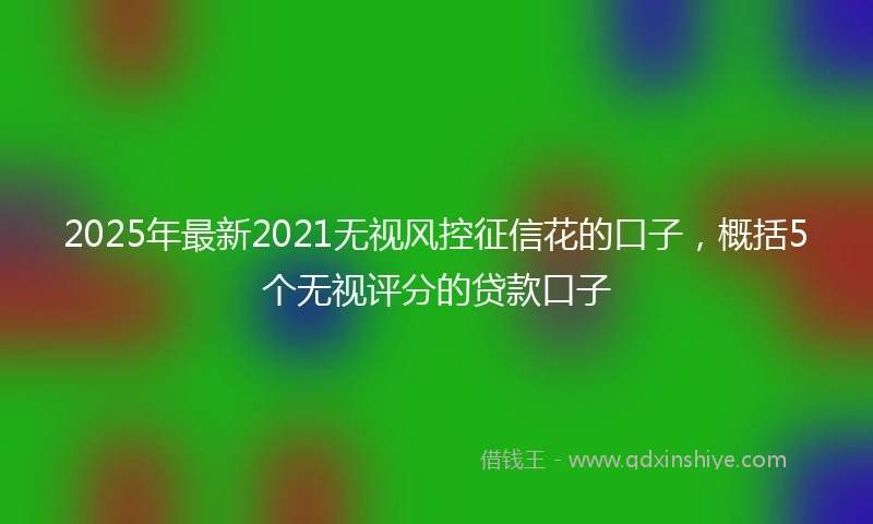2025年最新2021无视风控征信花的口子，概括5个无视评分的贷款口子