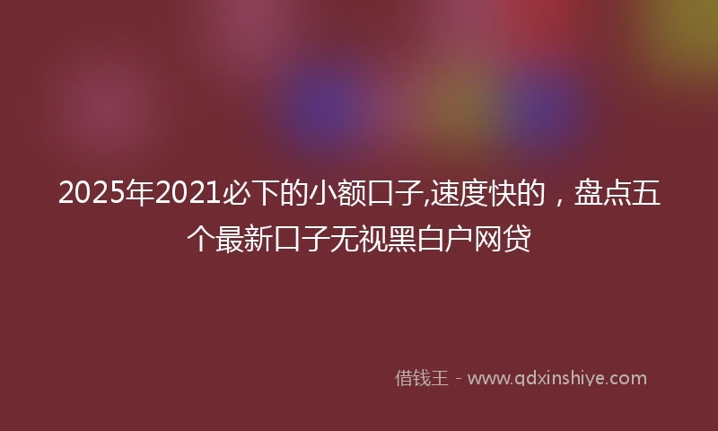 2025年2021必下的小额口子,速度快的，盘点五个最新口子无视黑白户网贷