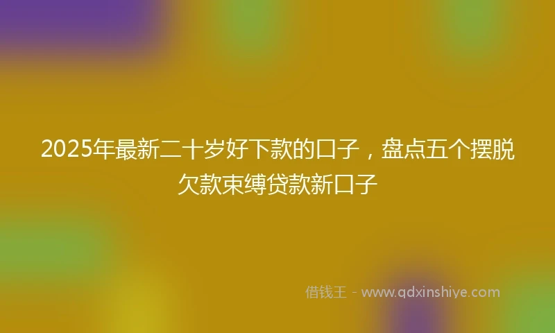 2025年最新二十岁好下款的口子，盘点五个摆脱欠款束缚贷款新口子