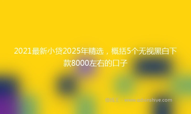 2021最新小贷2025年精选，概括5个无视黑白下款8000左右的口子