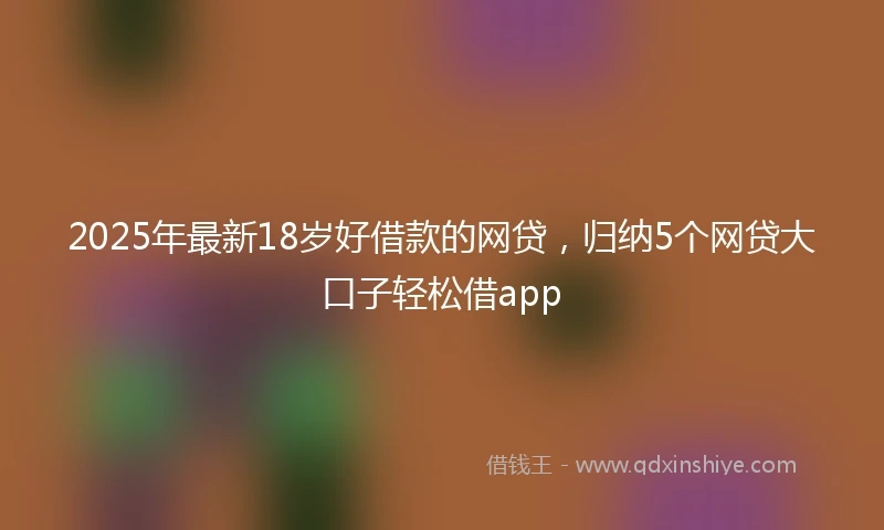 2025年最新18岁好借款的网贷，归纳5个网贷大口子轻松借app