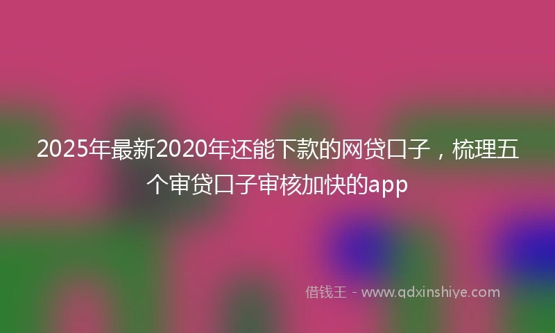 2025年最新2020年还能下款的网贷口子，梳理五个审贷口子审核加快的app