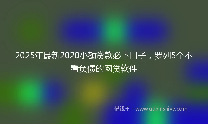 2025年最新2020小额贷款必下口子，罗列5个不看负债的网贷软件