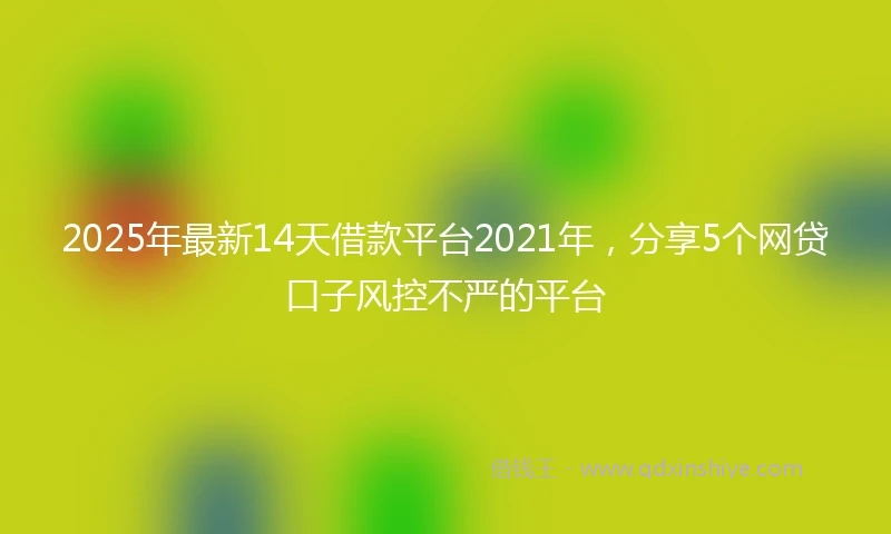 2025年最新14天借款平台2021年，分享5个网贷口子风控不严的平台