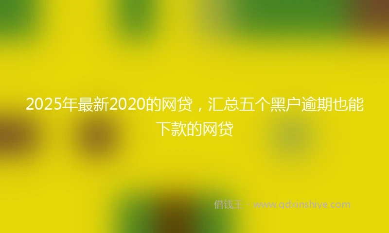 2025年最新2020的网贷，汇总五个黑户逾期也能下款的网贷