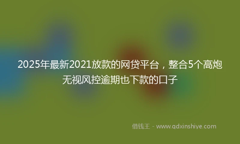 2025年最新2021放款的网贷平台，整合5个高炮无视风控逾期也下款的口子