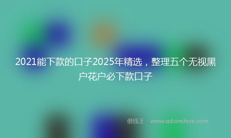 2021能下款的口子2025年精选，整理五个无视黑户花户必下款口子