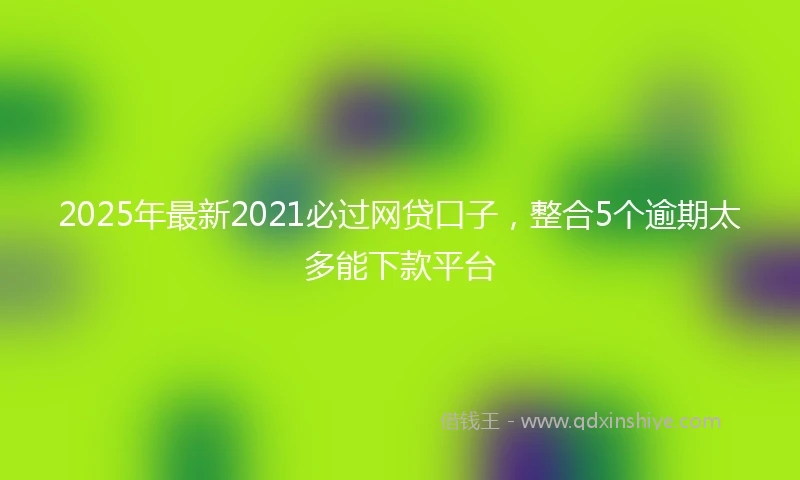 2025年最新2021必过网贷口子，整合5个逾期太多能下款平台