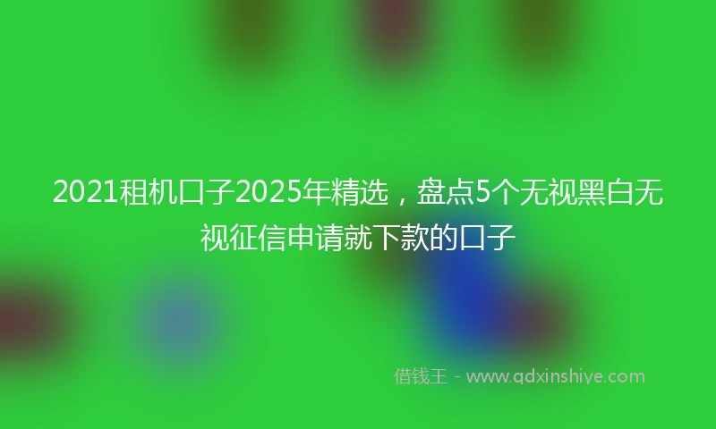 2021租机口子2025年精选，盘点5个无视黑白无视征信申请就下款的口子