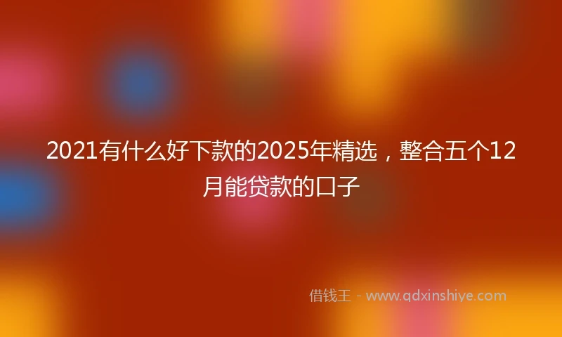 2021有什么好下款的2025年精选，整合五个12月能贷款的口子