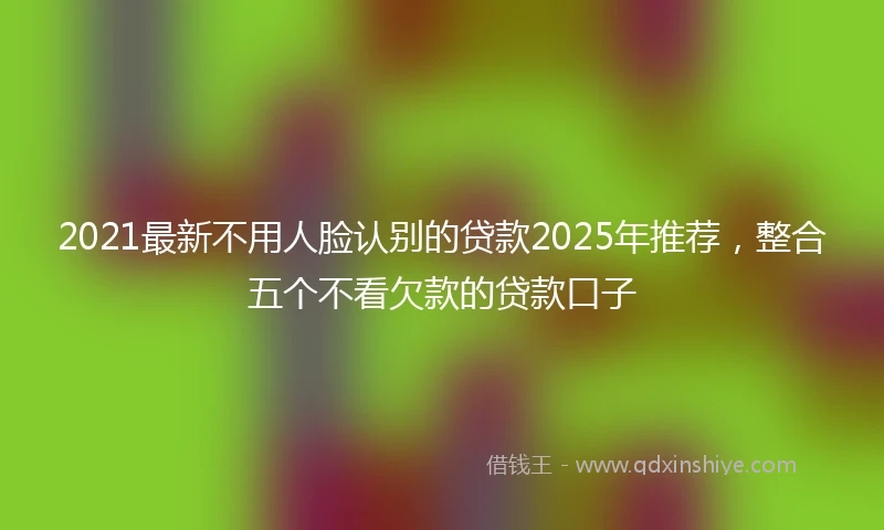 2021最新不用人脸认别的贷款2025年推荐，整合五个不看欠款的贷款口子