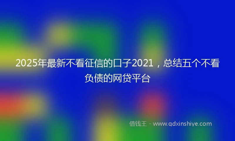 2025年最新不看征信的口子2021，总结五个不看负债的网贷平台