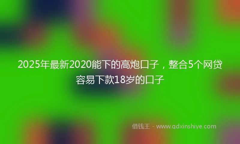 2025年最新2020能下的高炮口子，整合5个网贷容易下款18岁的口子